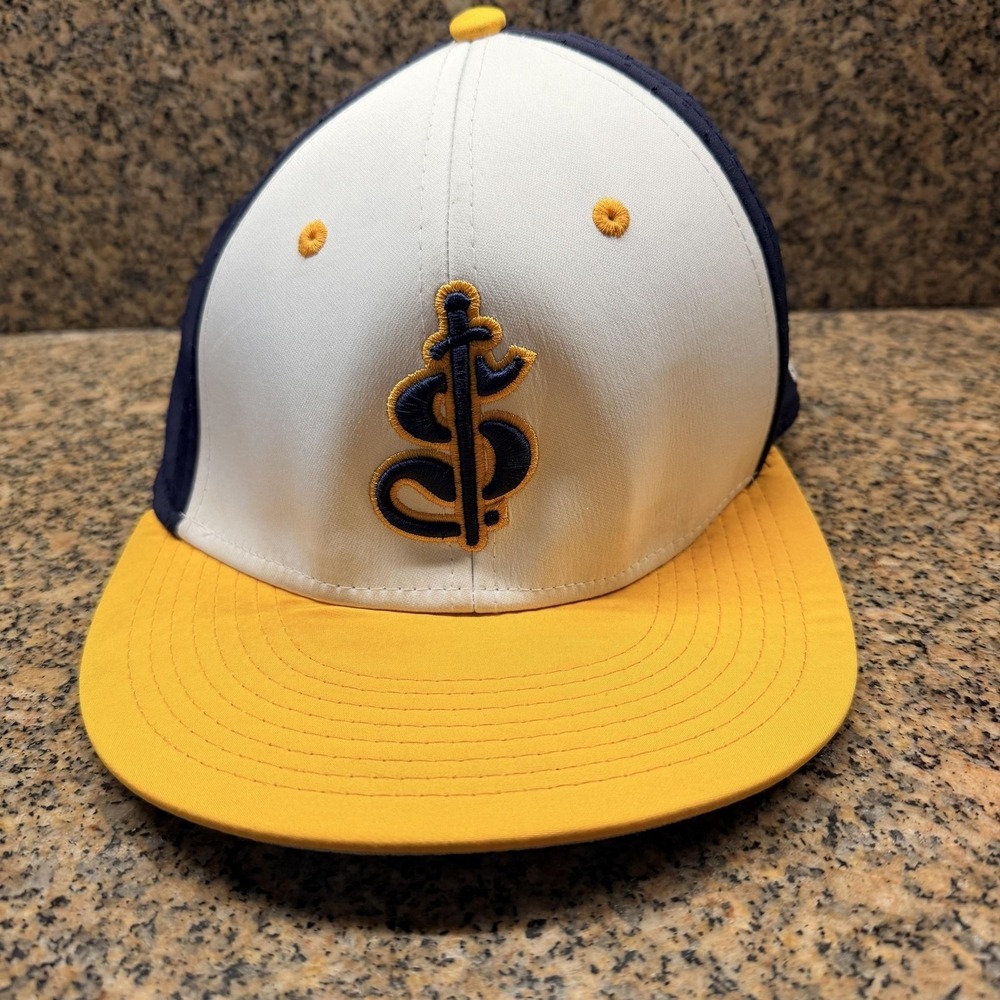 Crean Lutheran Hat Cap Fitted Mens XL Blue Gold Saints Logo Team The Game Pro